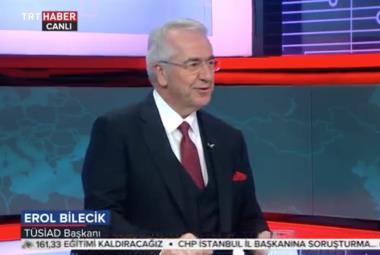 TUSİAD President Erol Bilecik Q&A with Elif Saygılıer on Ekonomi 7/24 Show Aired on TRT Haber